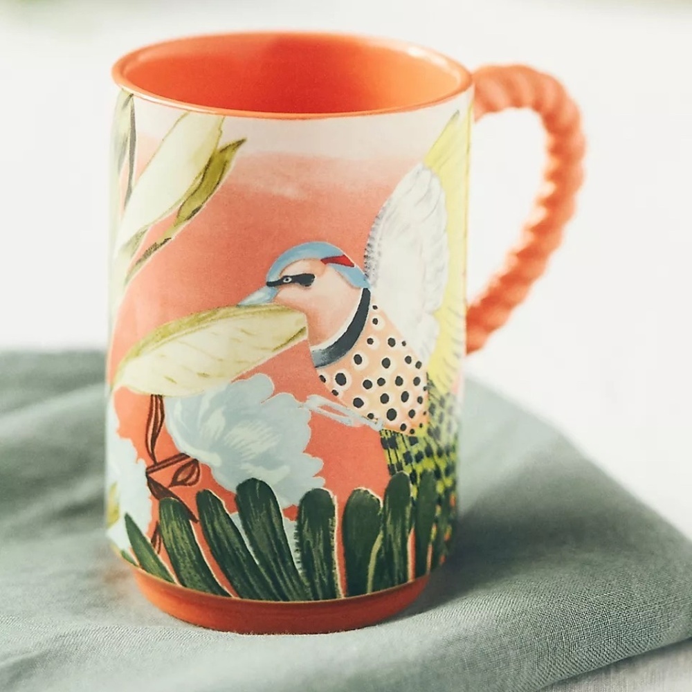 NWT Anthropologie Pluma Bird Mug